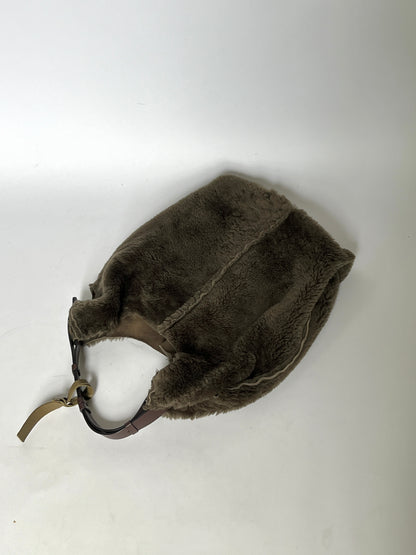 Italian Shearling Tote with Leather Handle