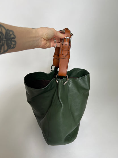 Forrest Green Stirrup Handle Tote