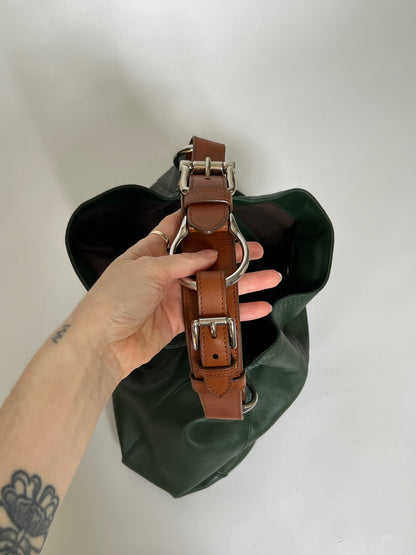 Forrest Green Stirrup Handle Tote