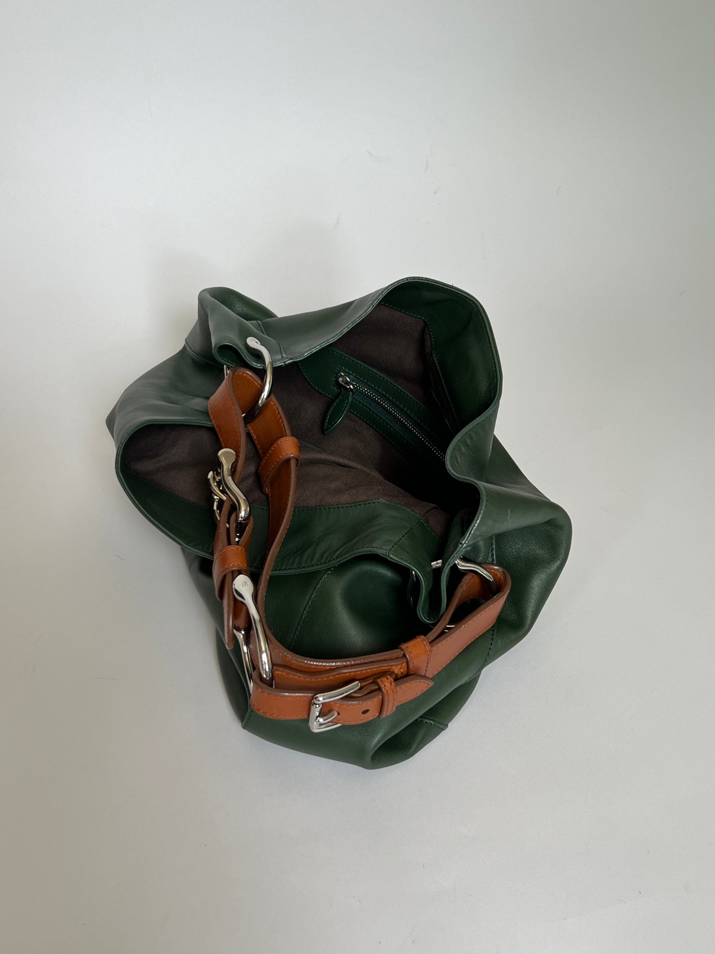 Forrest Green Stirrup Handle Tote