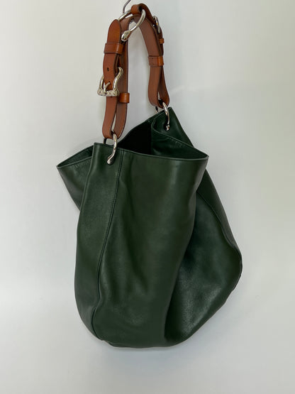 Forrest Green Stirrup Handle Tote