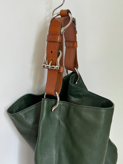 Forrest Green Stirrup Handle Tote