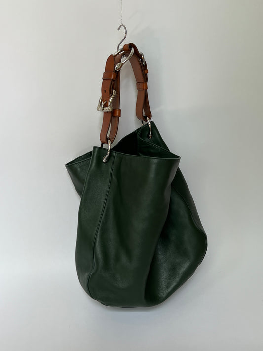 Forrest Green Stirrup Handle Tote
