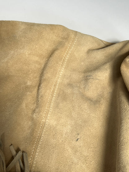 Slouchy Suede Ecru Tassel Tote