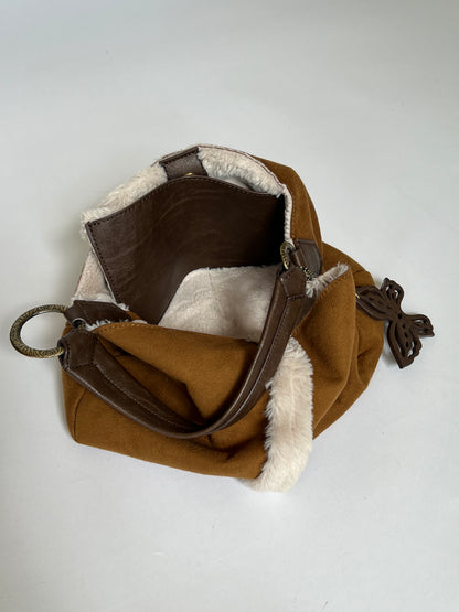 Shearling Butterfly Shoulder Bag