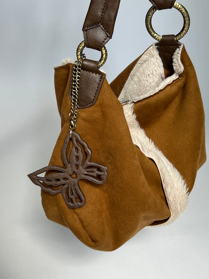 Shearling Butterfly Shoulder Bag