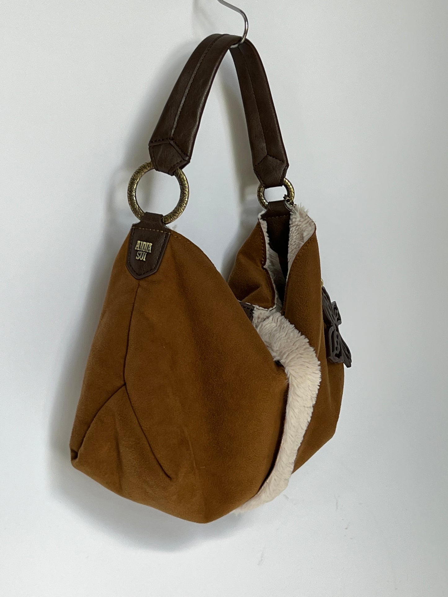 Shearling Butterfly Shoulder Bag