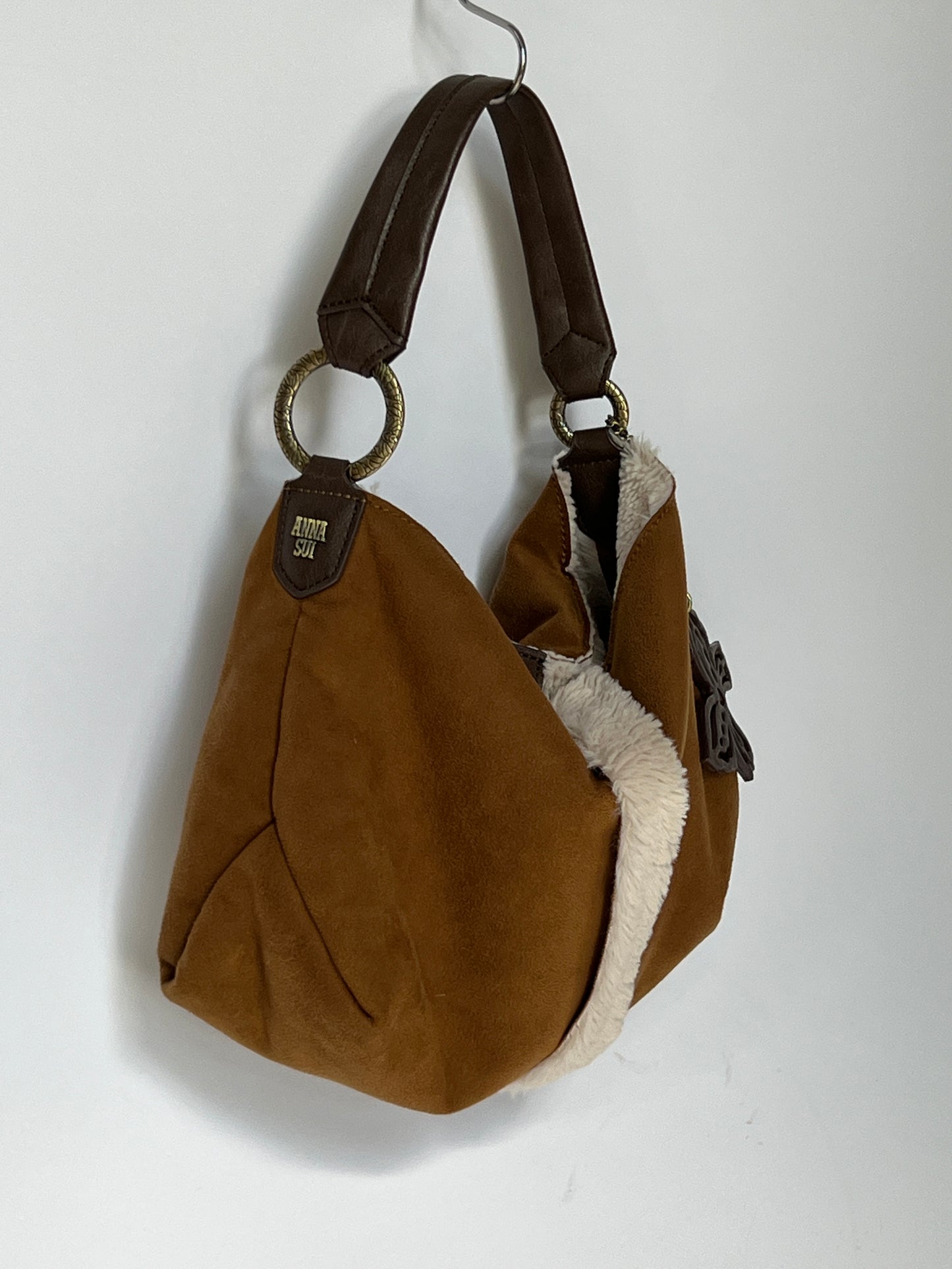 Shearling Butterfly Shoulder Bag