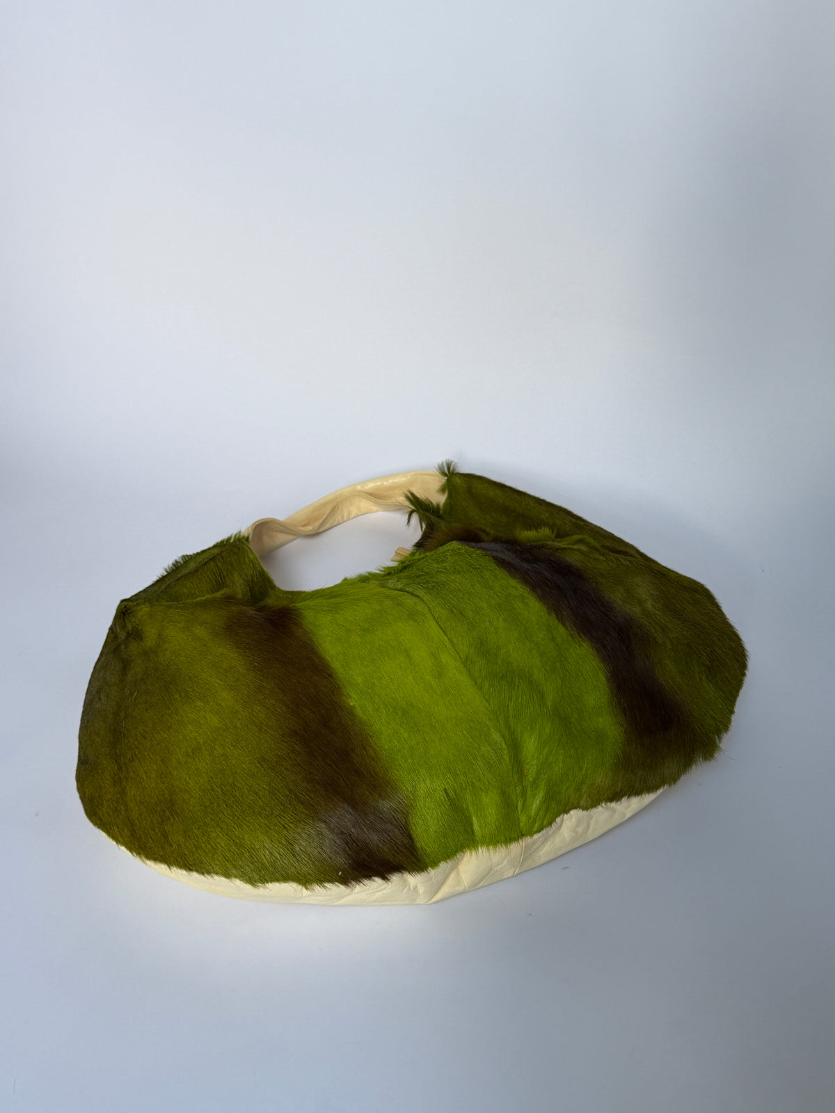 Lime Green Calf Hair Hobo Bag