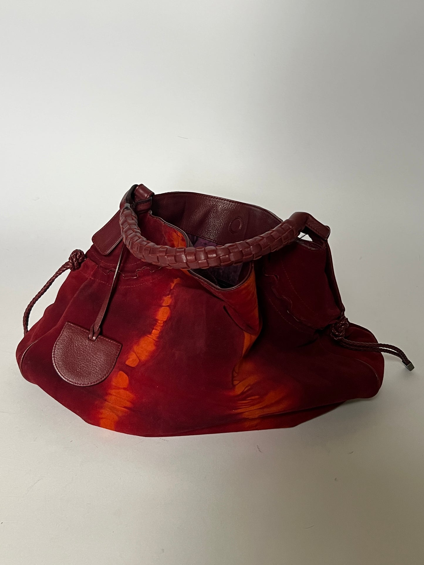 Ferragamo Tie-Dye Suede Gancini Hobo — Early 2000s
