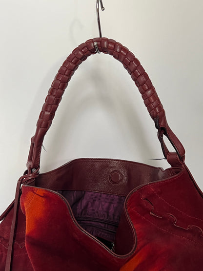 Ferragamo Tie-Dye Suede Gancini Hobo — Early 2000s