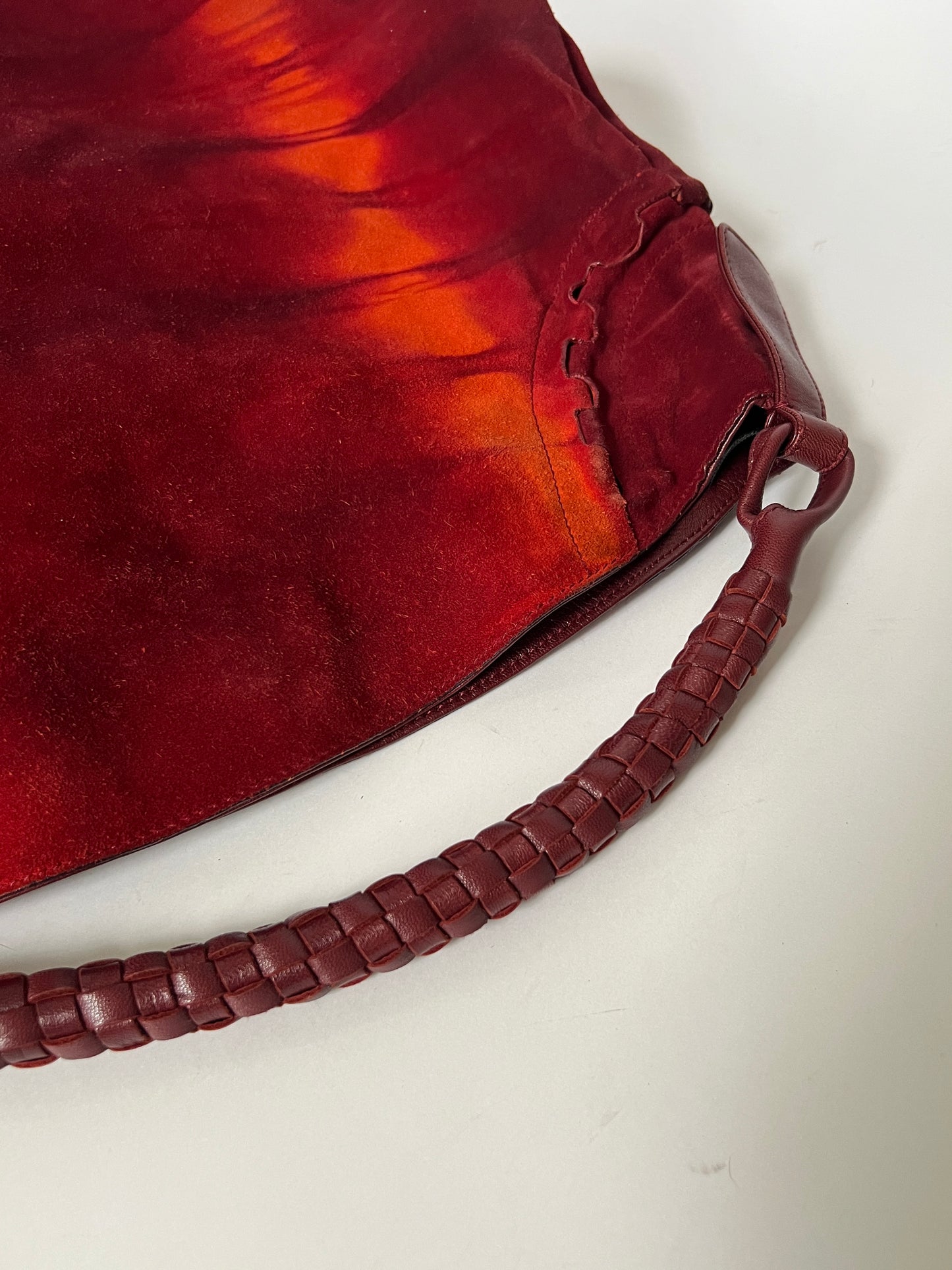 Ferragamo Tie-Dye Suede Gancini Hobo — Early 2000s
