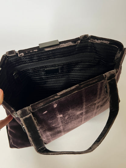 Prada Velvet Frame Handbag — Late 1990s / Early 2000s