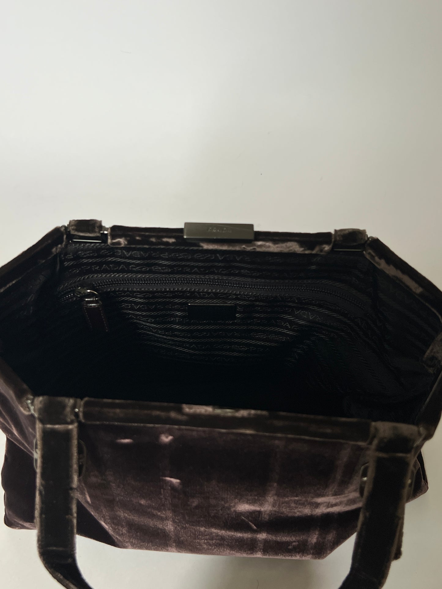 Prada Velvet Frame Handbag — Late 1990s / Early 2000s