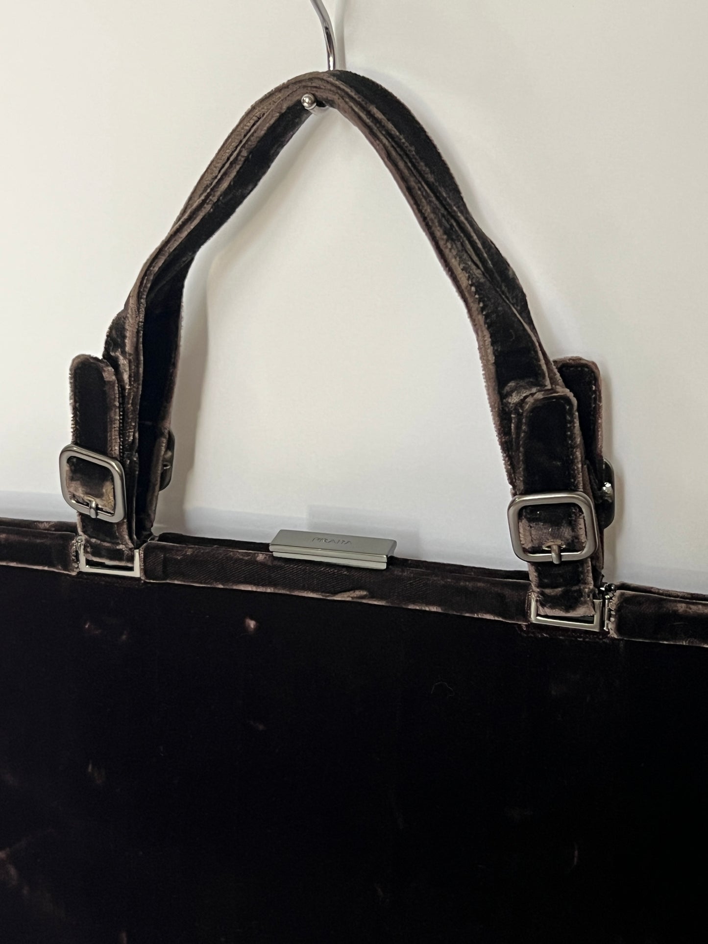 Prada Velvet Frame Handbag — Late 1990s / Early 2000s