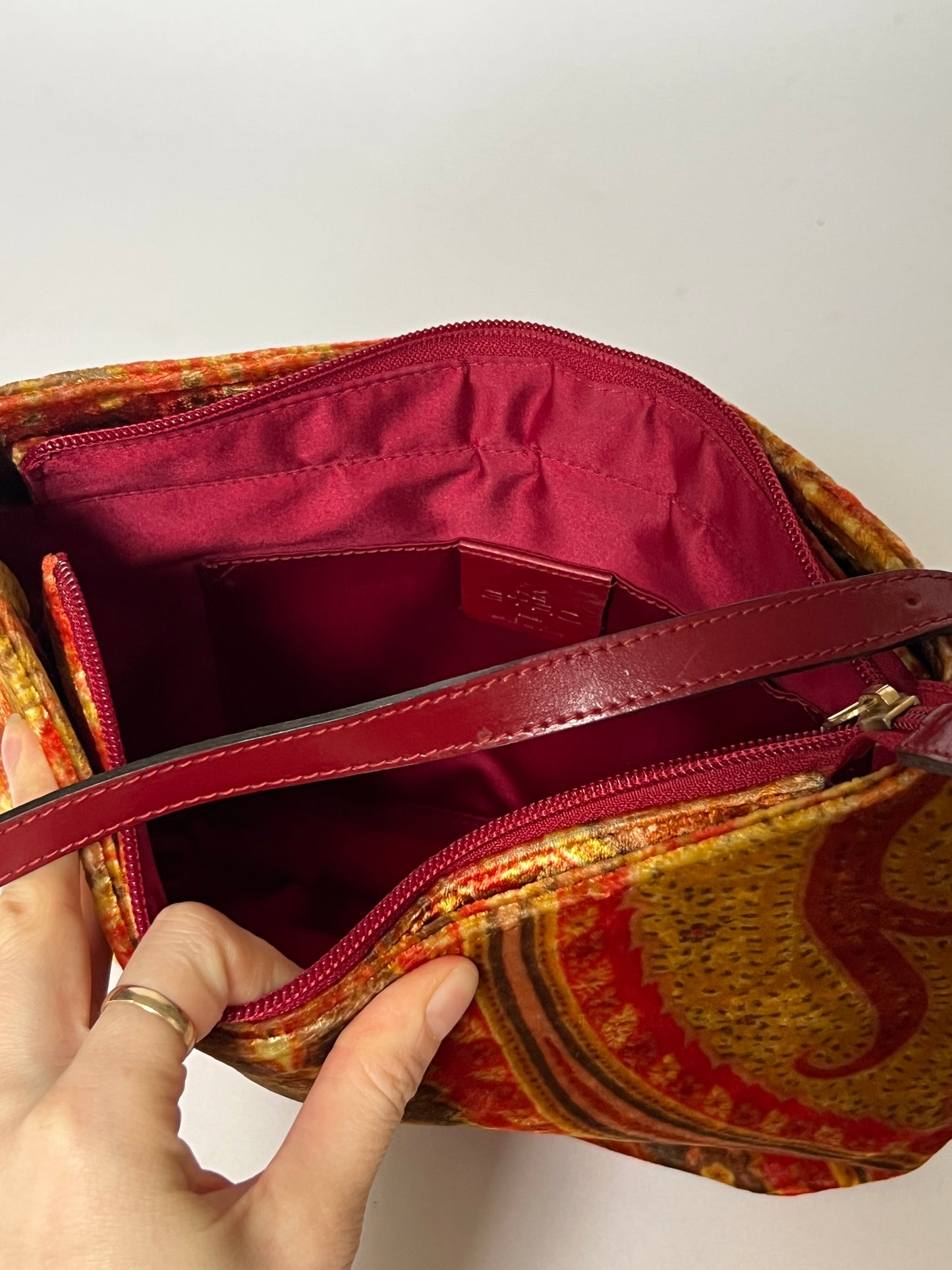 Etro Paisley Velvet Shoulder Bag — Early 2000s