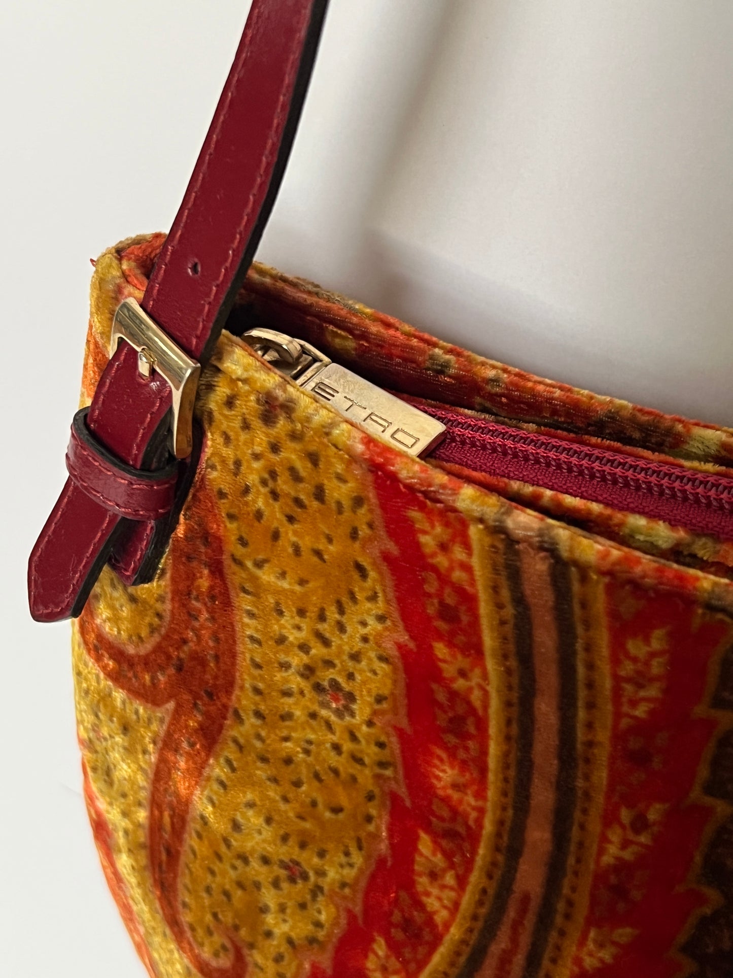 Etro Paisley Velvet Shoulder Bag — Early 2000s
