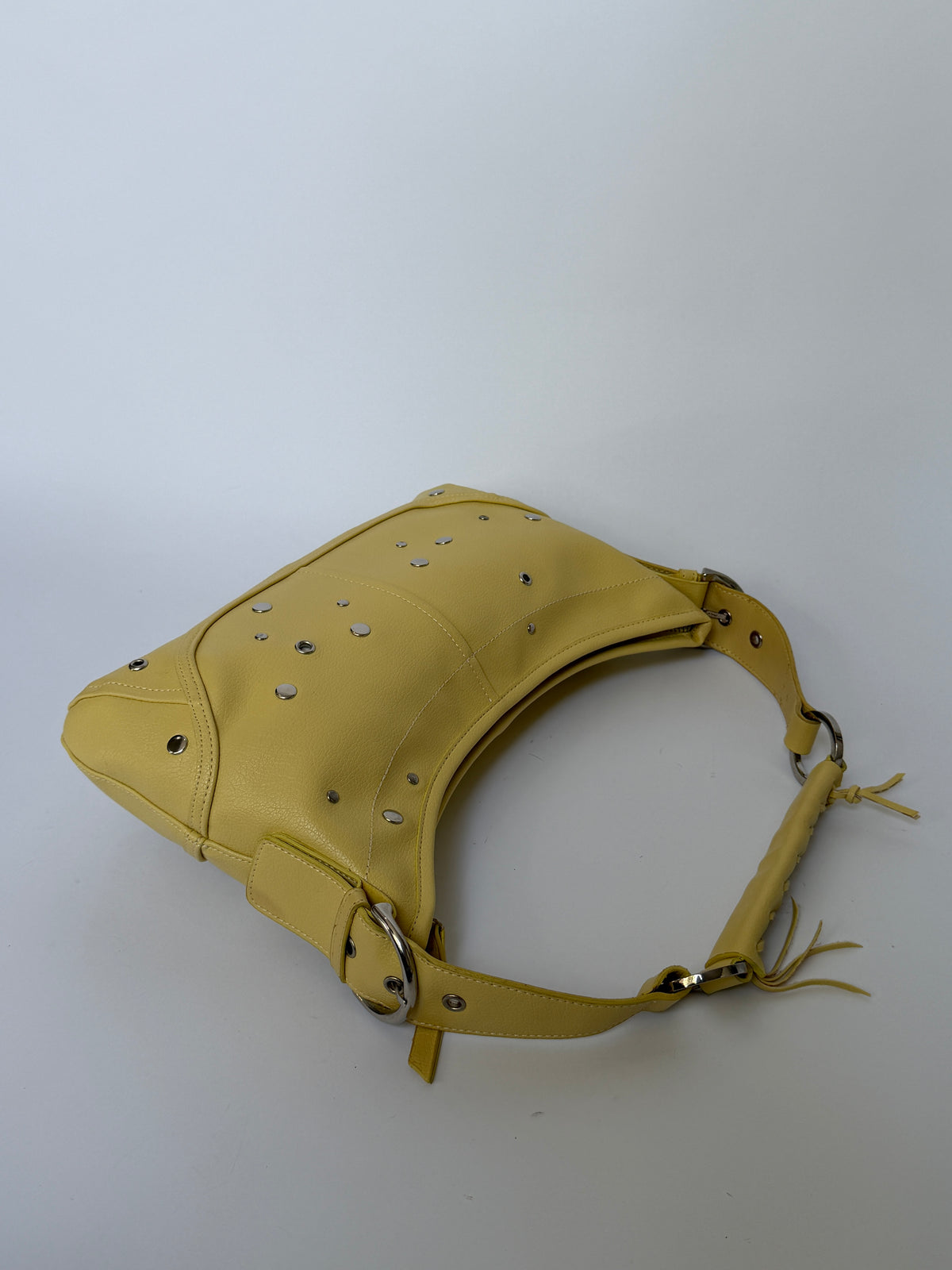 Y2K Yellow Studded Shoulder Bag