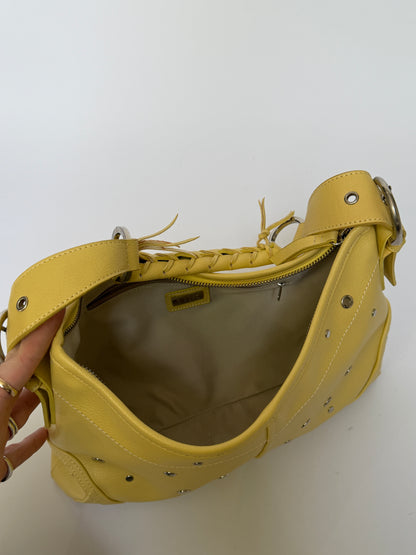 Y2K Yellow Studded Shoulder Bag