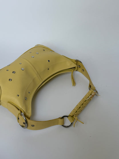 Y2K Yellow Studded Shoulder Bag