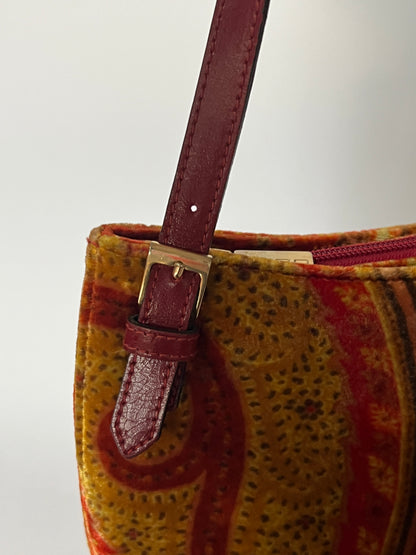 Etro Paisley Velvet Shoulder Bag — Early 2000s
