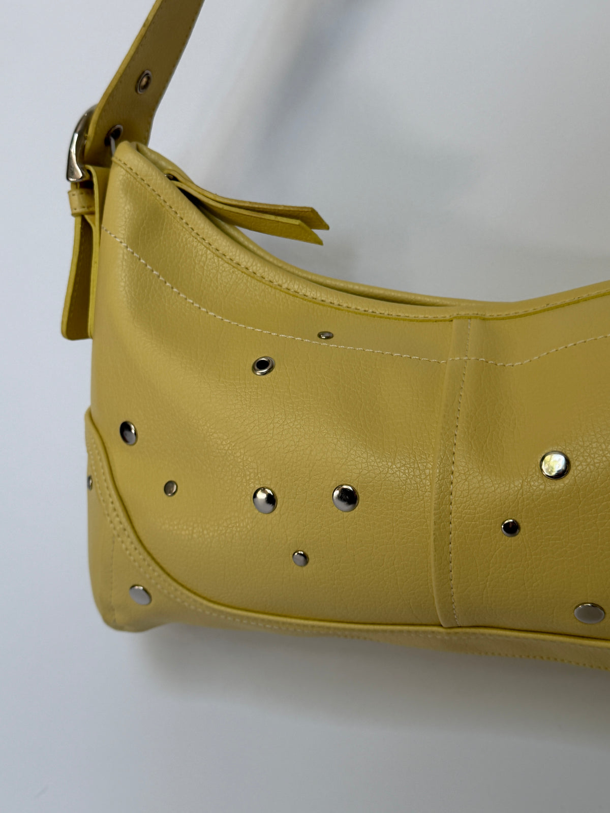 Y2K Yellow Studded Shoulder Bag