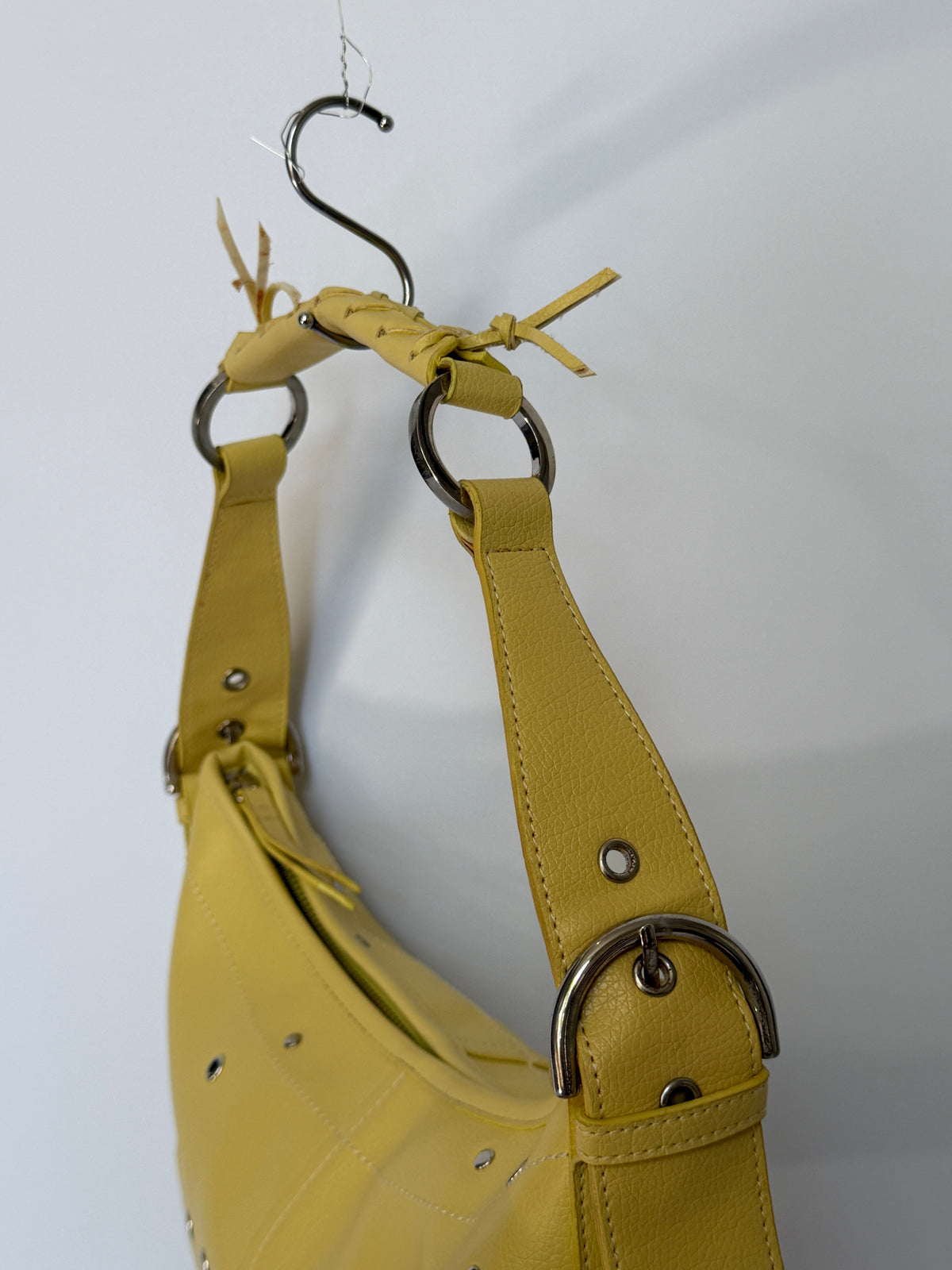 Y2K Yellow Studded Shoulder Bag