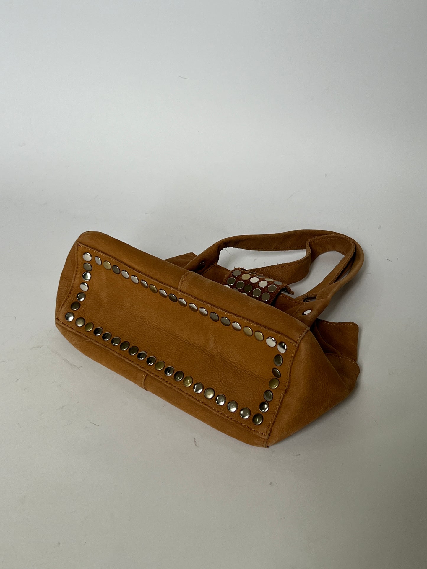 Tres Studded Leather Shoulder Bag — Mid 2000s