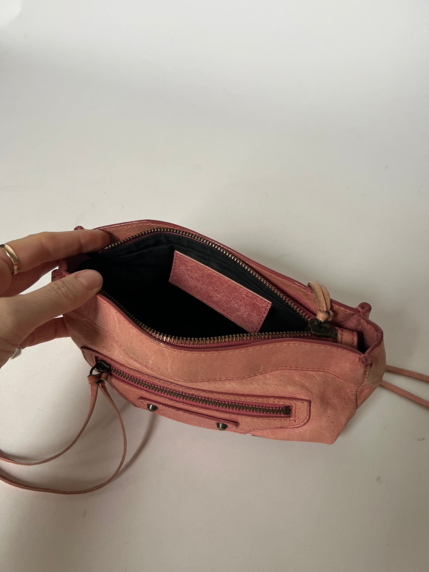 Balenciaga Classic Motorcycle Leather Pouch