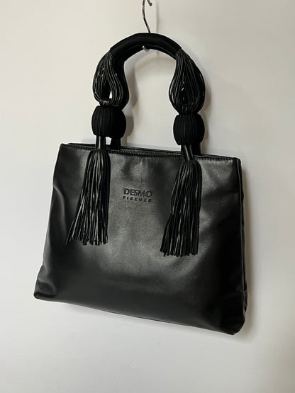Firenze Leather Bag with Braided Tassel Handles