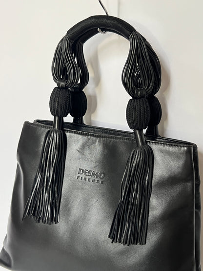 Firenze Leather Bag with Braided Tassel Handles
