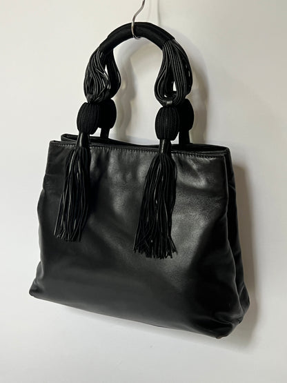 Firenze Leather Bag with Braided Tassel Handles