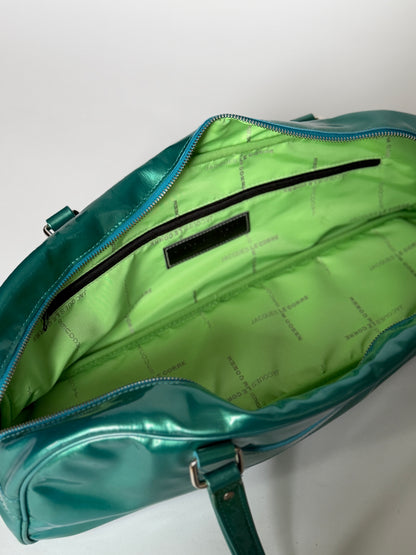 Metallic Aqua Patent Leather Bag
