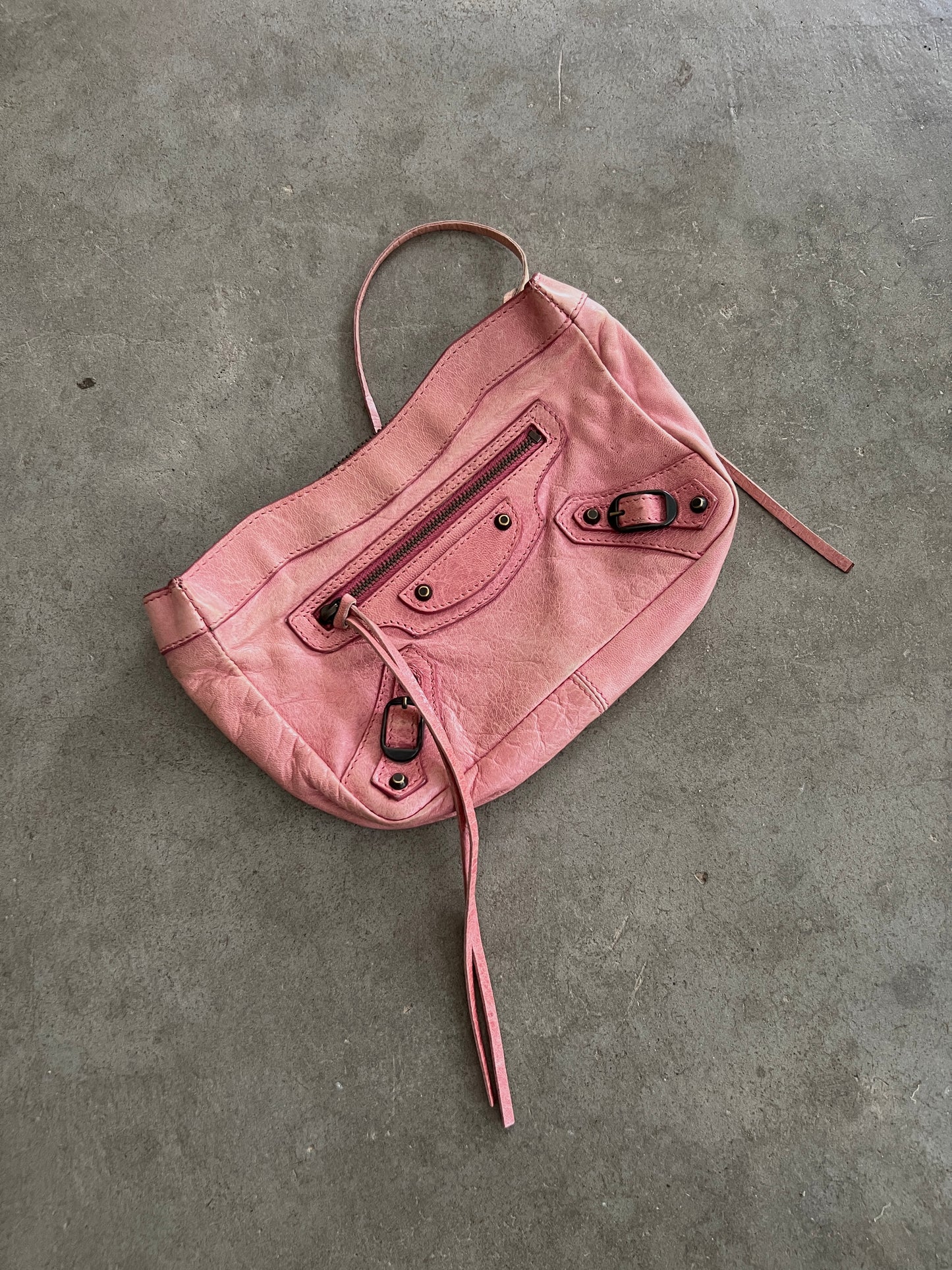 Balenciaga Classic Motorcycle Leather Pouch