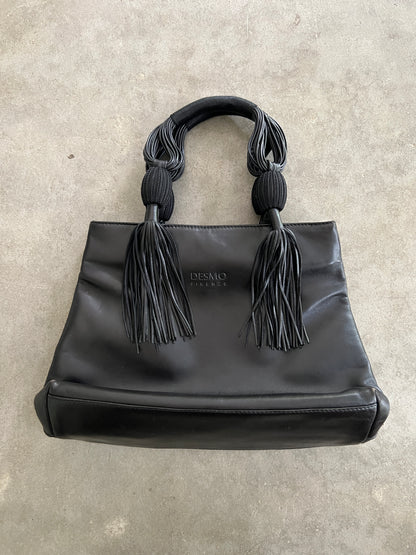 Firenze Leather Bag with Braided Tassel Handles