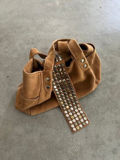 Tres Studded Leather Shoulder Bag — Mid 2000s