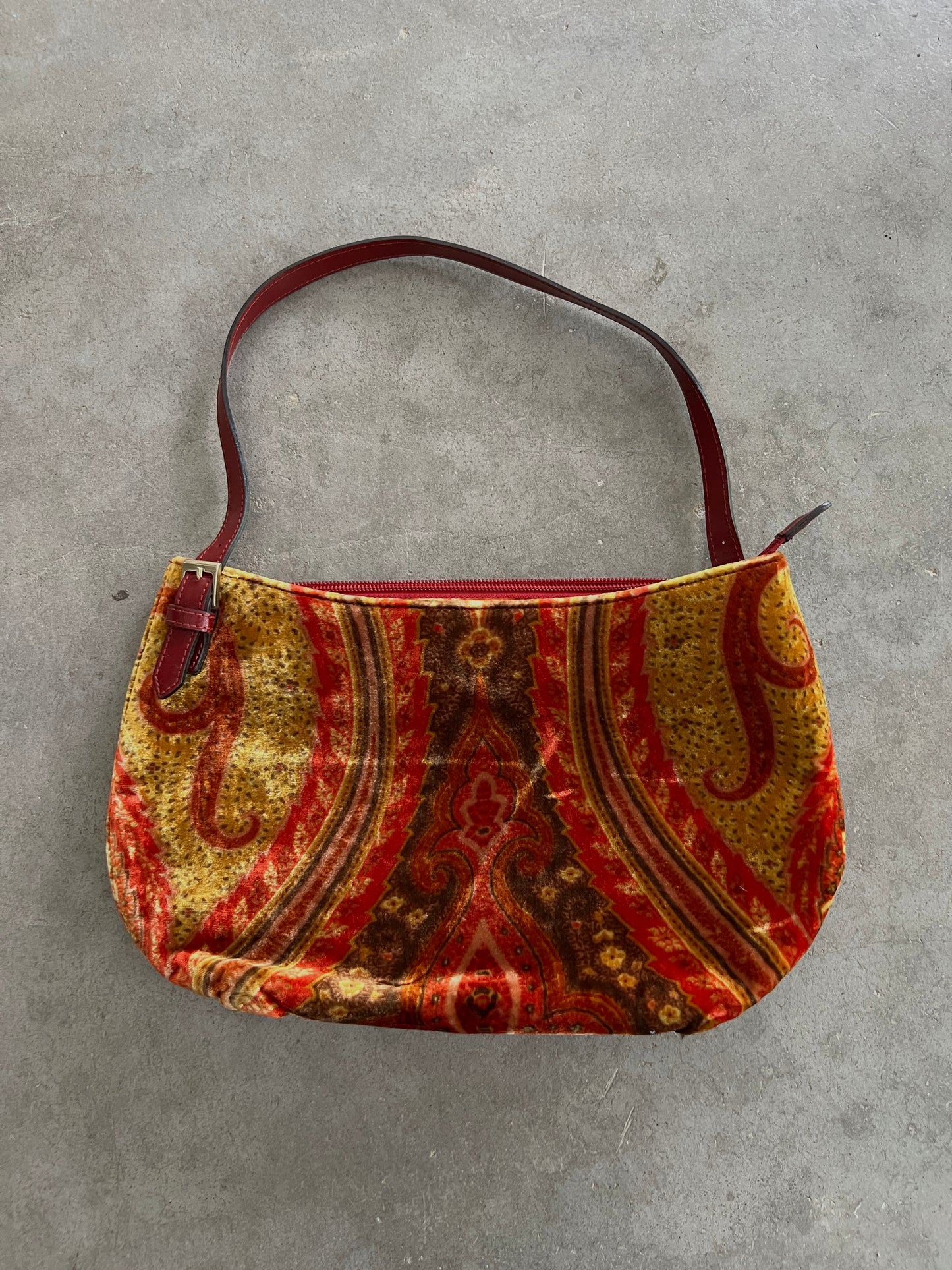Etro Paisley Velvet Shoulder Bag — Early 2000s