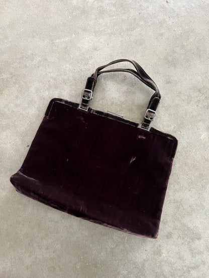 Prada Velvet Frame Handbag — Late 1990s / Early 2000s