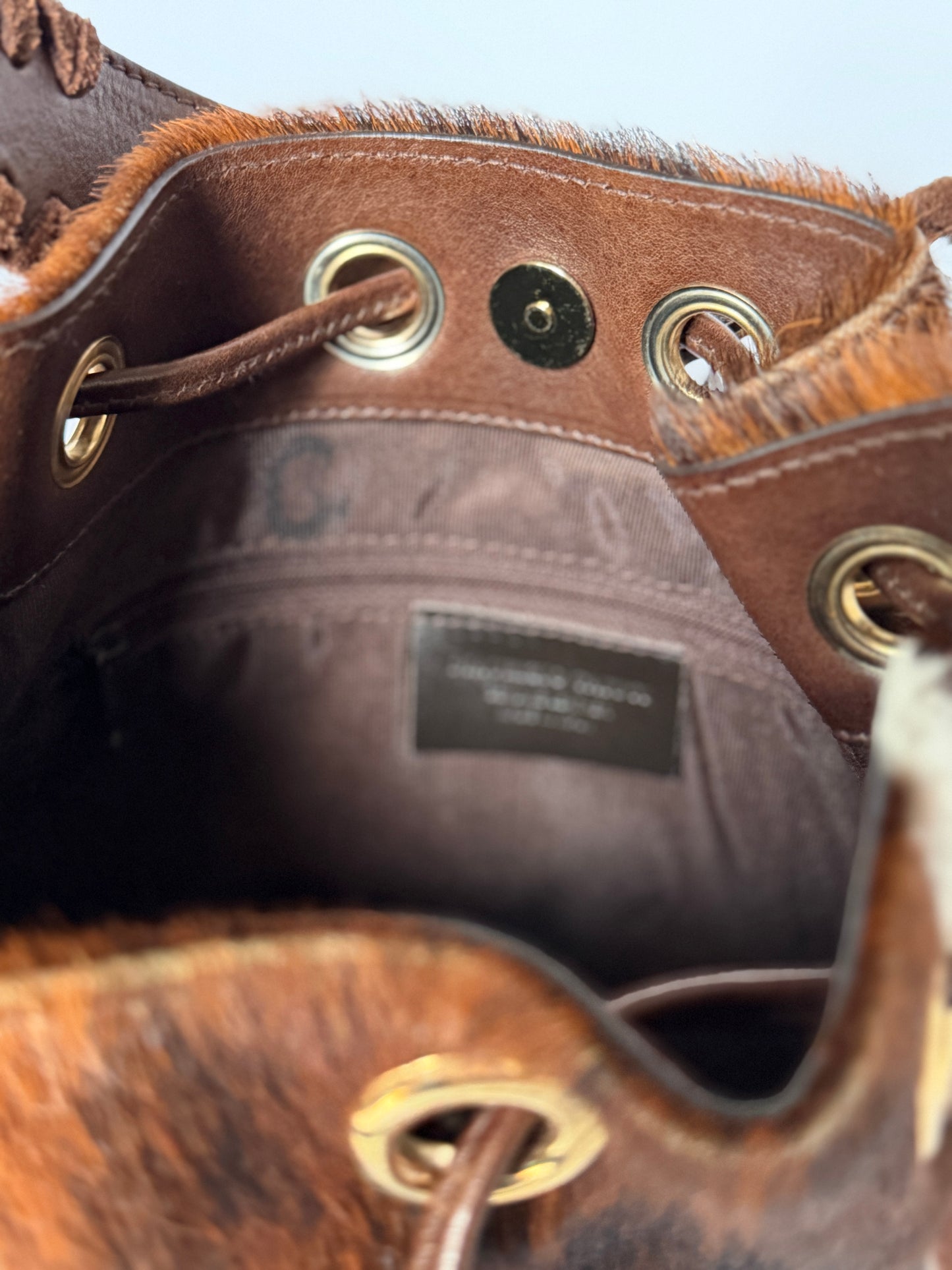 Calf Hair Drawstring Bag — Made in Italy