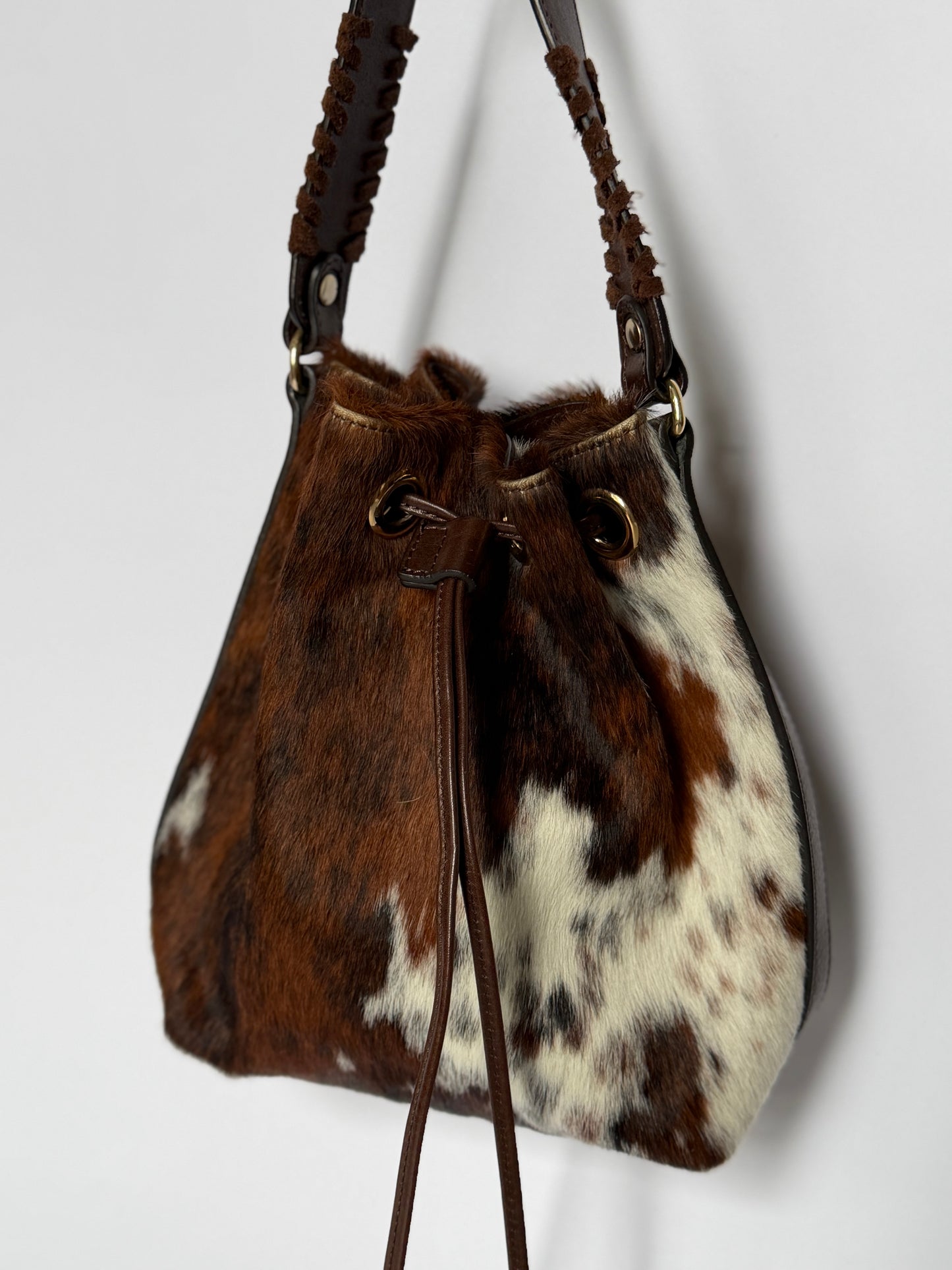 Calf Hair Drawstring Bag — Made in Italy