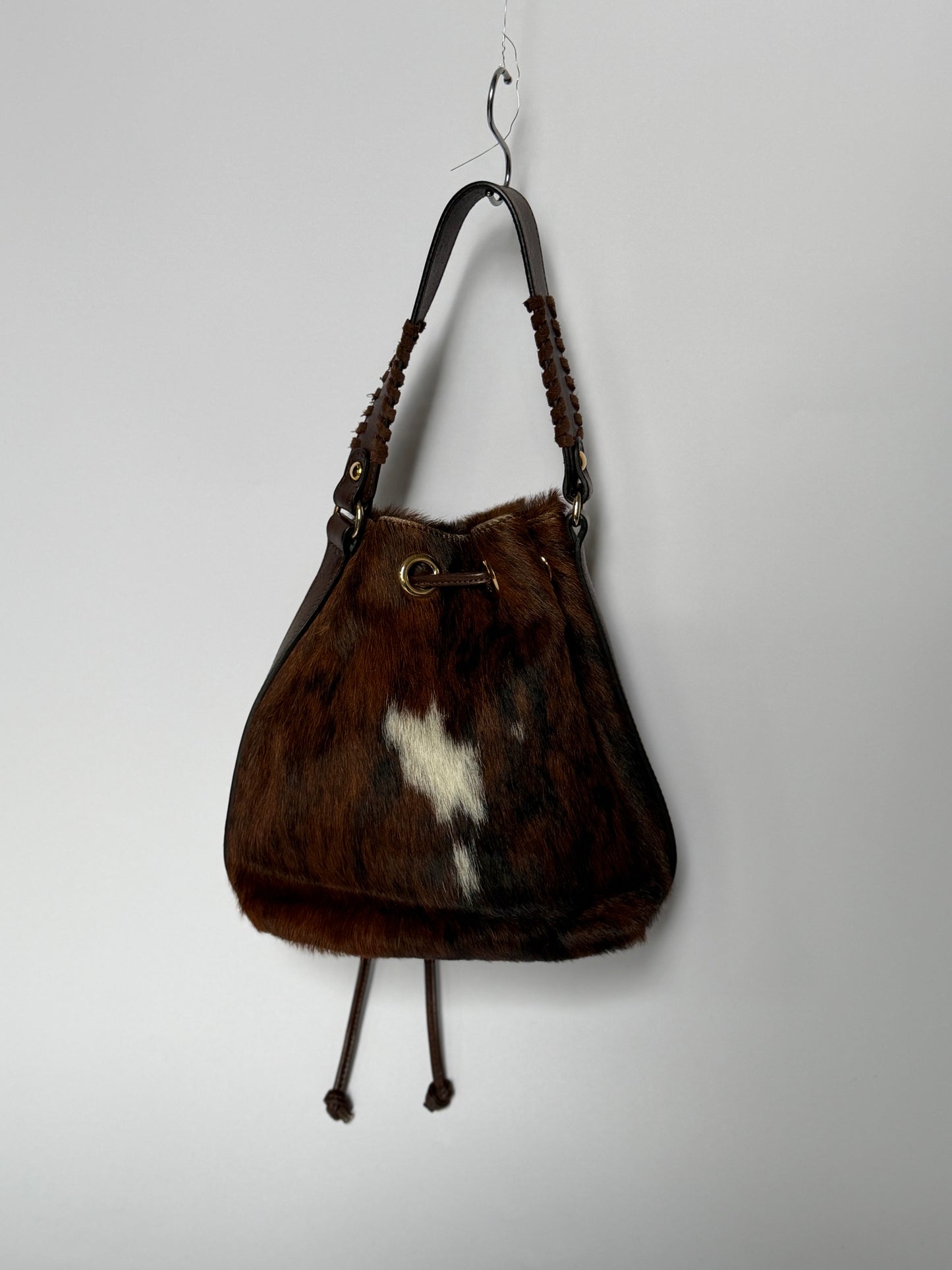 Calf Hair Drawstring Bag — Made in Italy
