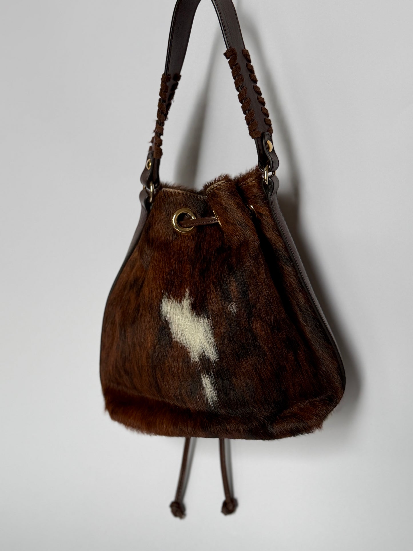 Calf Hair Drawstring Bag — Made in Italy