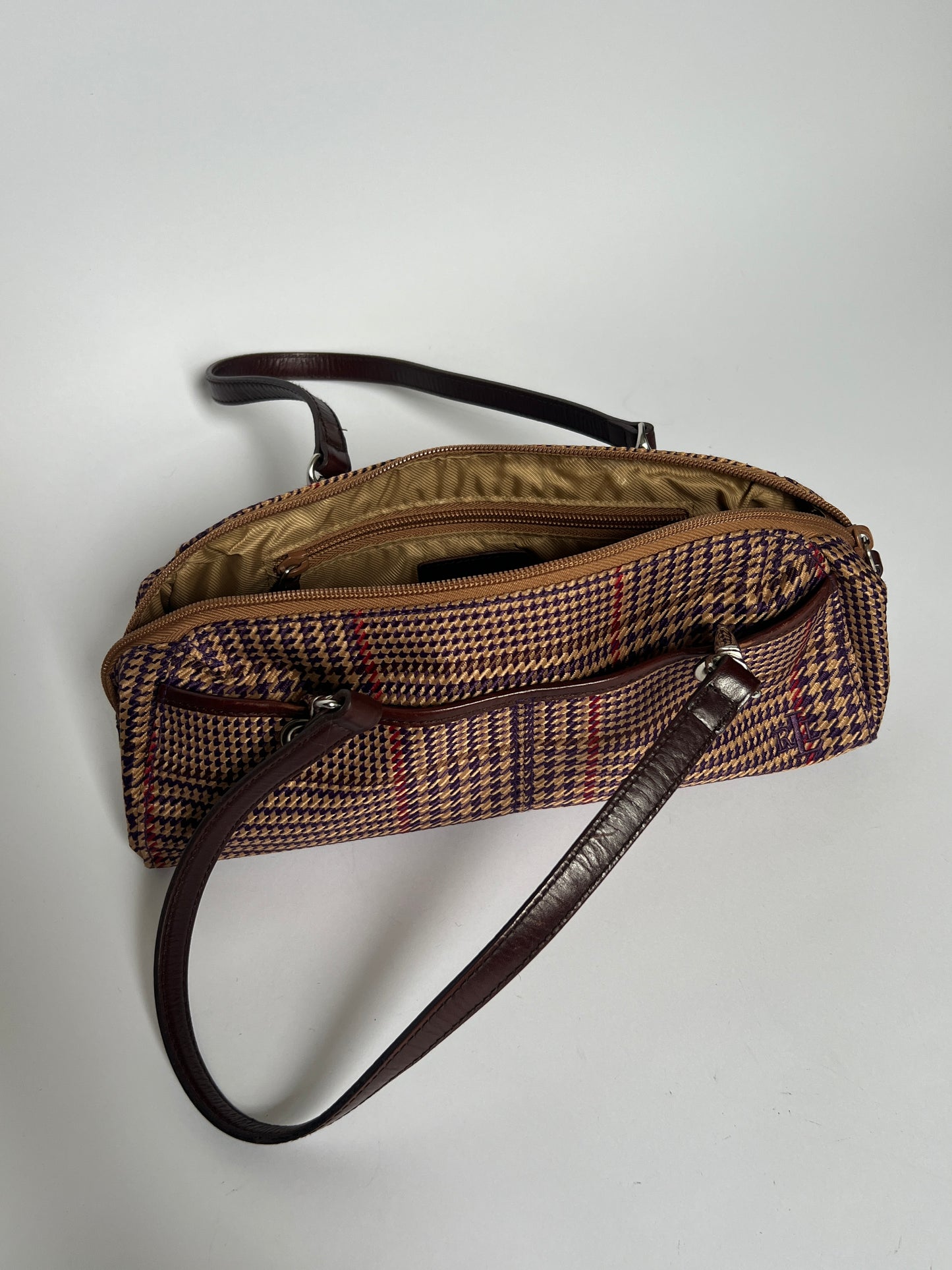 Ralph Lauren Plaid Bowler Bag