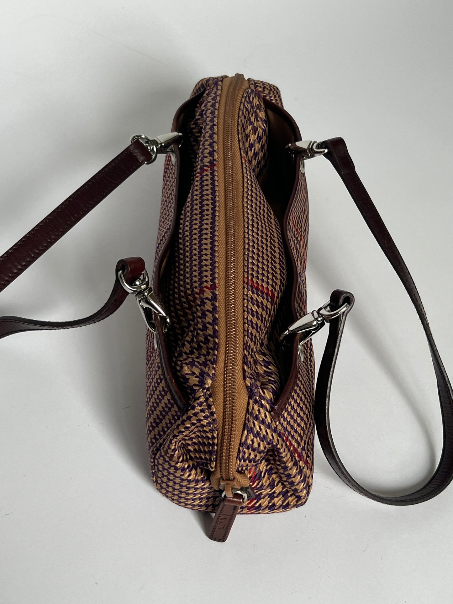 Ralph Lauren Plaid Bowler Bag
