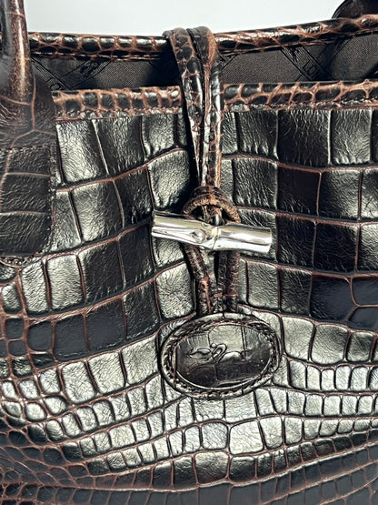 Longchamp Croc & Bamboo Bag