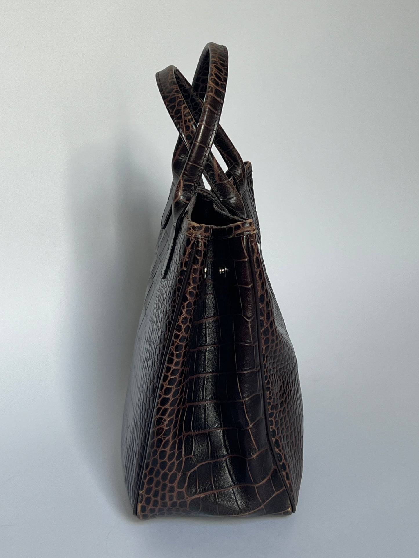 Longchamp Croc & Bamboo Bag
