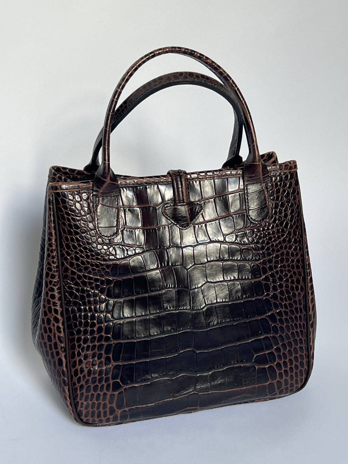 Longchamp Croc & Bamboo Bag