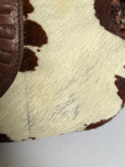 Lock and Key Cowhide Bag