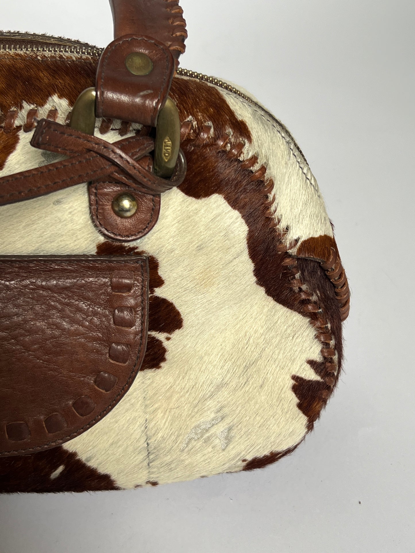 Lock and Key Cowhide Bag