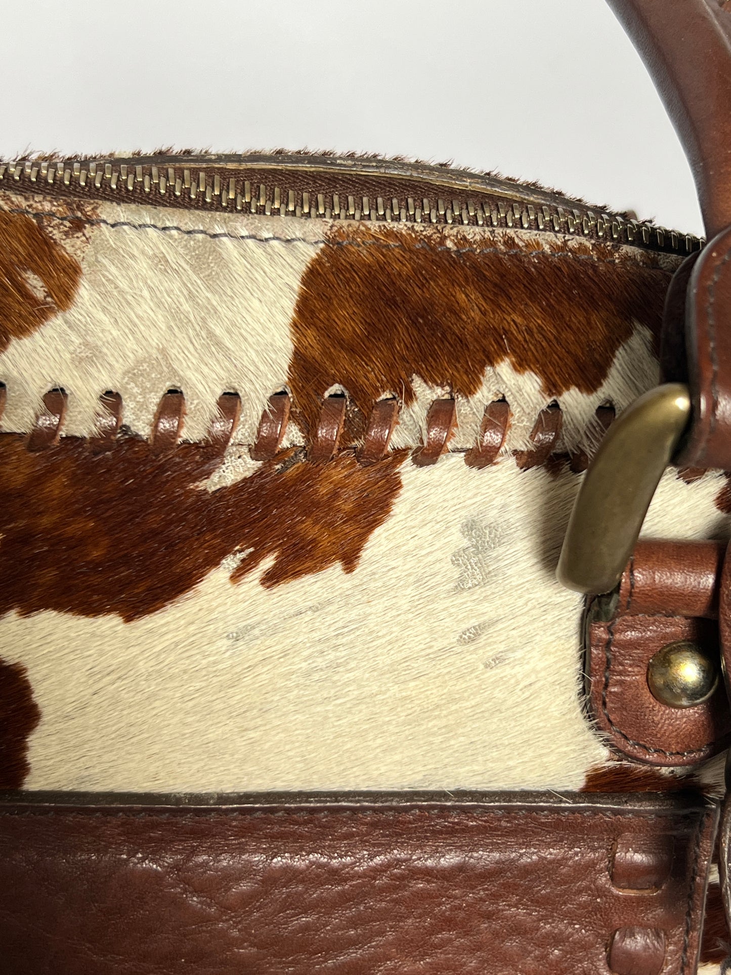 Lock and Key Cowhide Bag